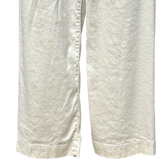 Anthropologie Maeve Colette Pant 24 Beachy Coastal Crop Wide White Summer Grunge - Picture 4 of 8